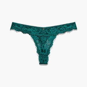 Savage X Fenty floral lace thong forest green